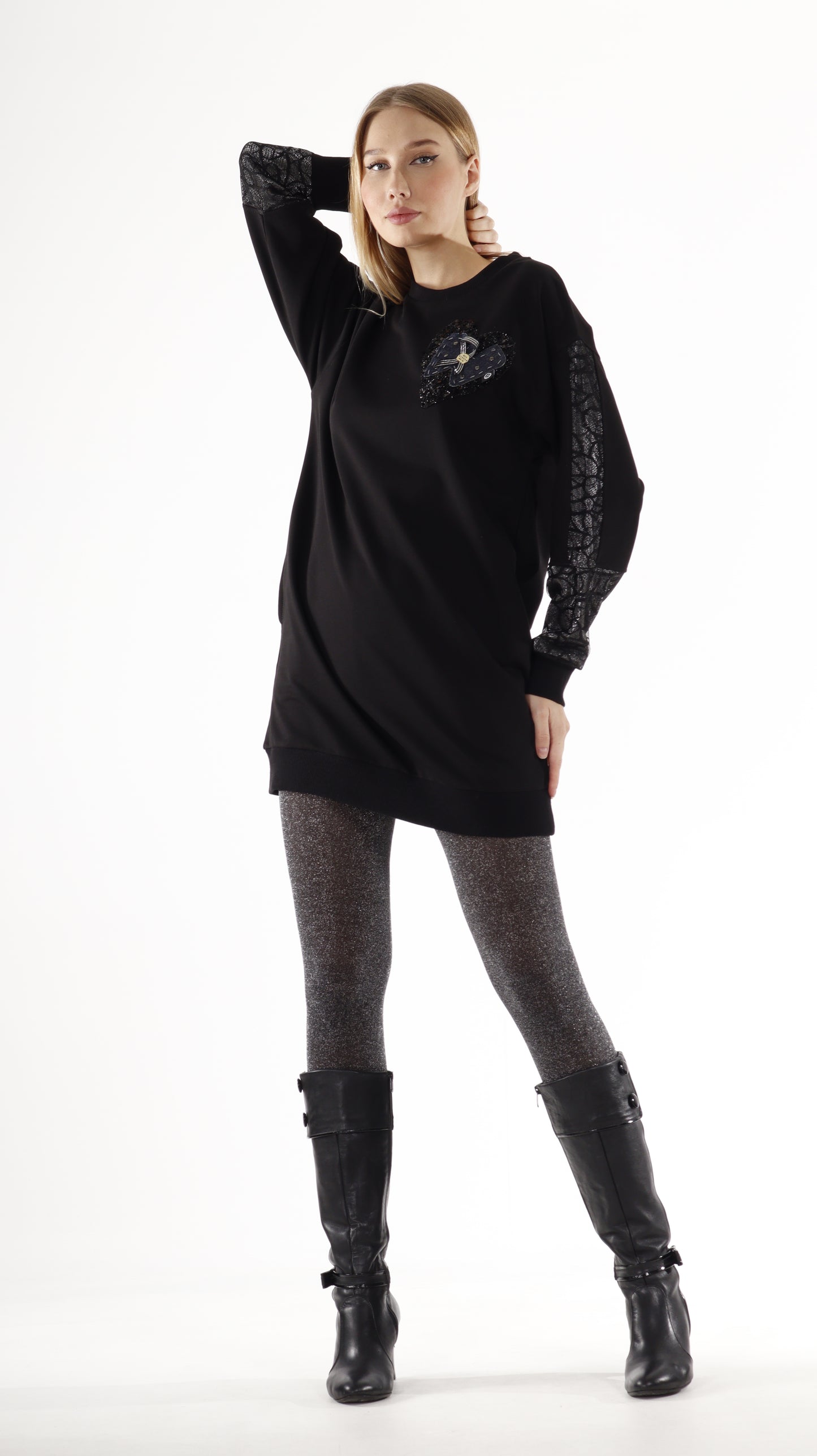 Design Sleeve Tunic Black (7614)