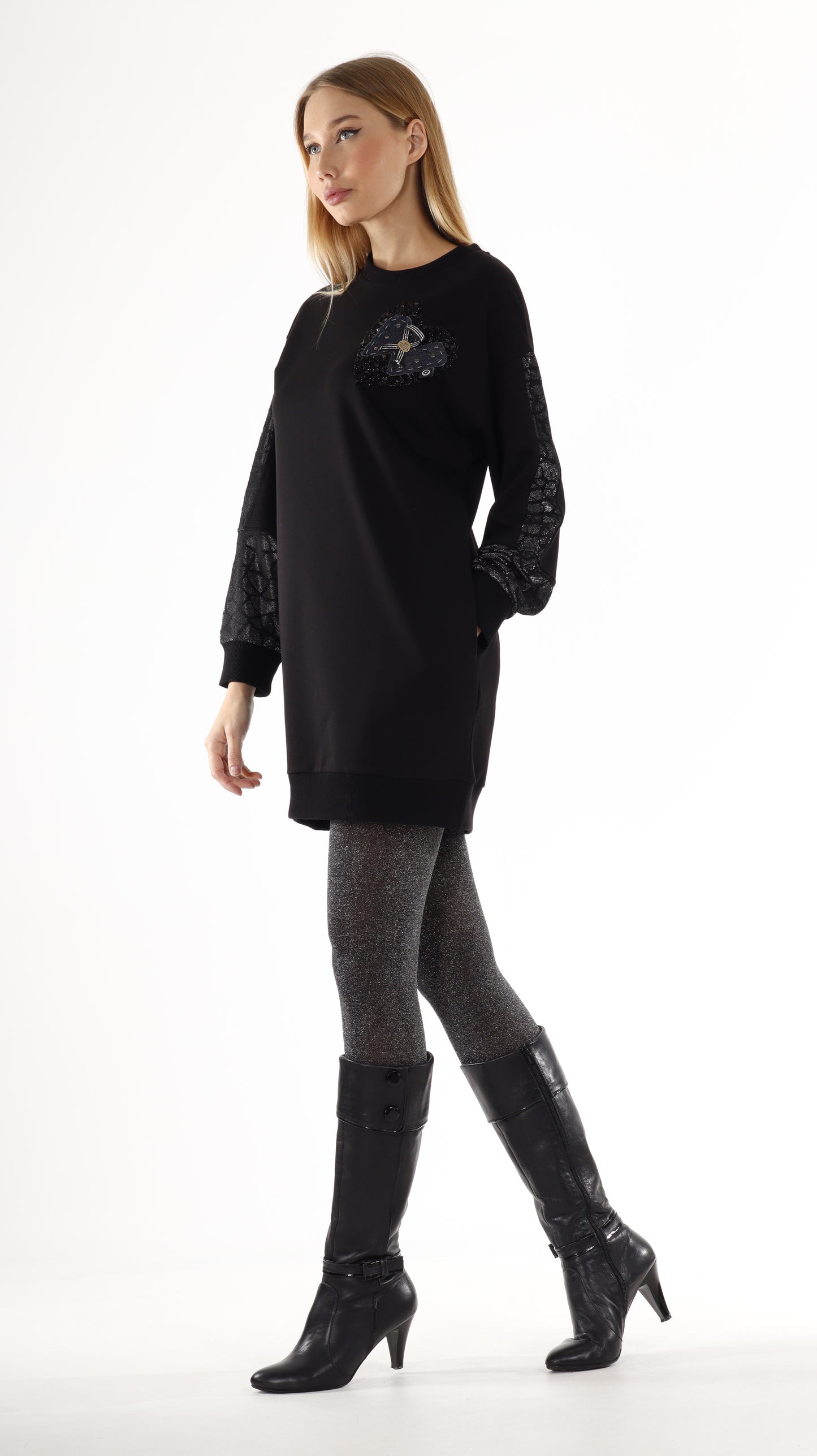 Design Sleeve Tunic Black (7614)