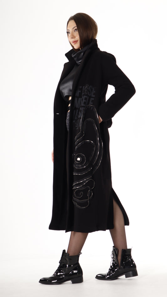 Designer Long Jacket With Wrap (7746) Thick