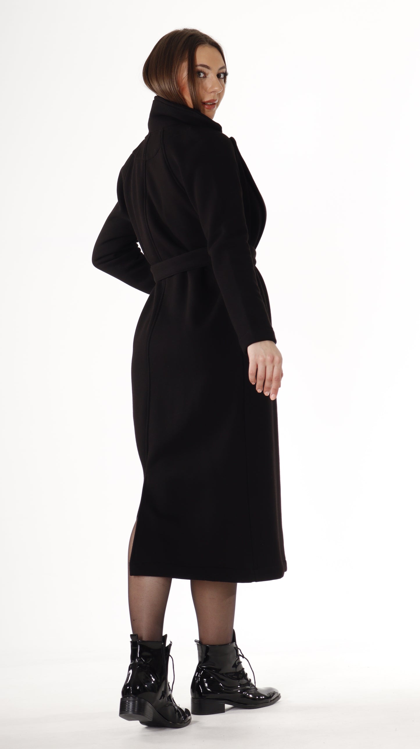 Designer Long Jacket With Wrap (7746) Thick