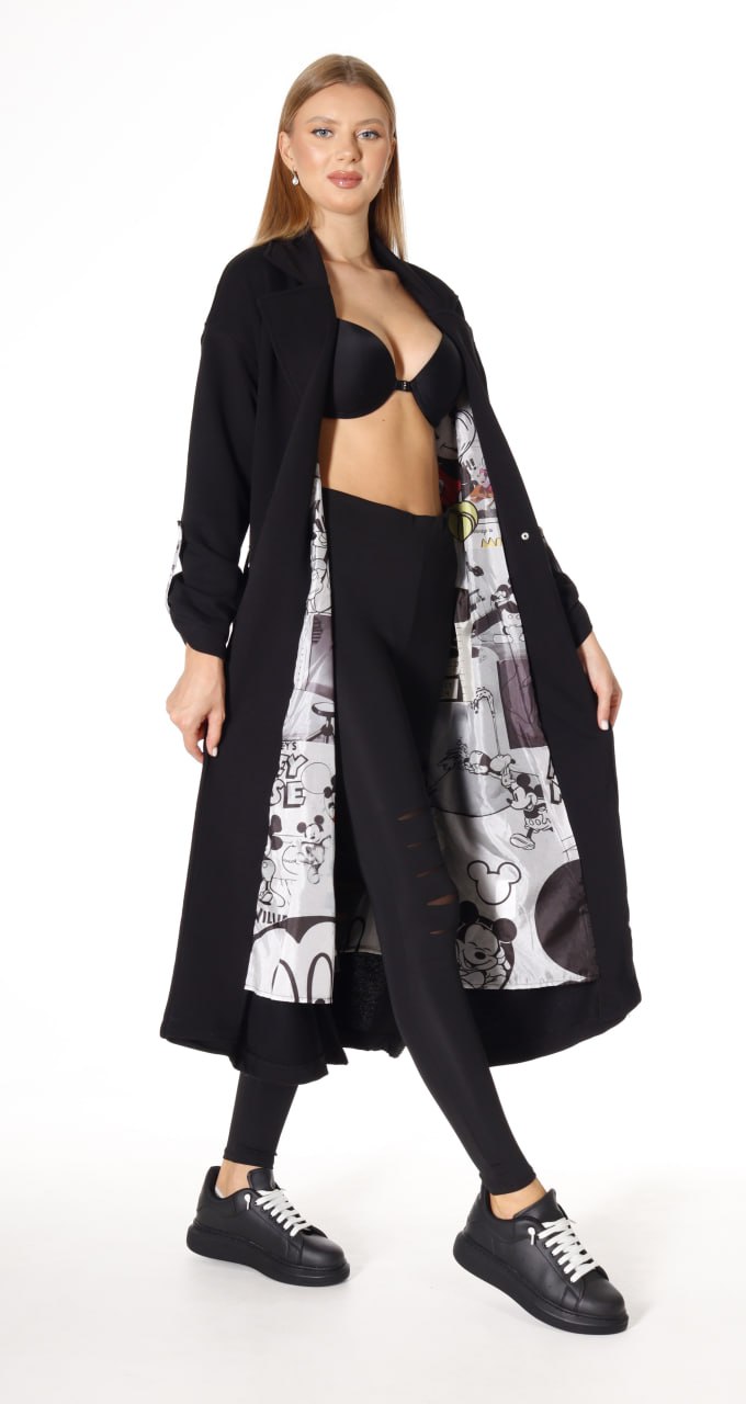 Thick Jacket with Lining and Print (7671)