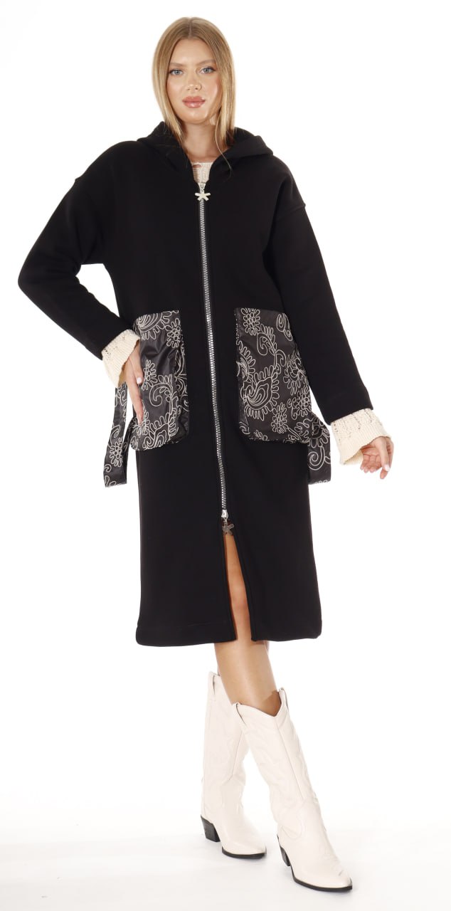 Long Coat Embroidered (7660) Thick