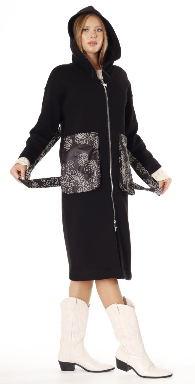 Long Coat Embroidered (7660) Thick